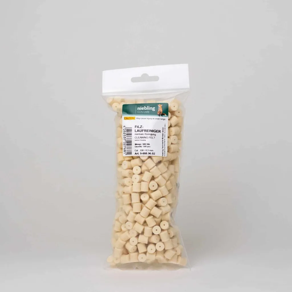 Reinigungsfilze - Normale Reinigung – 500 Stück, .338 / 8, Verpackung