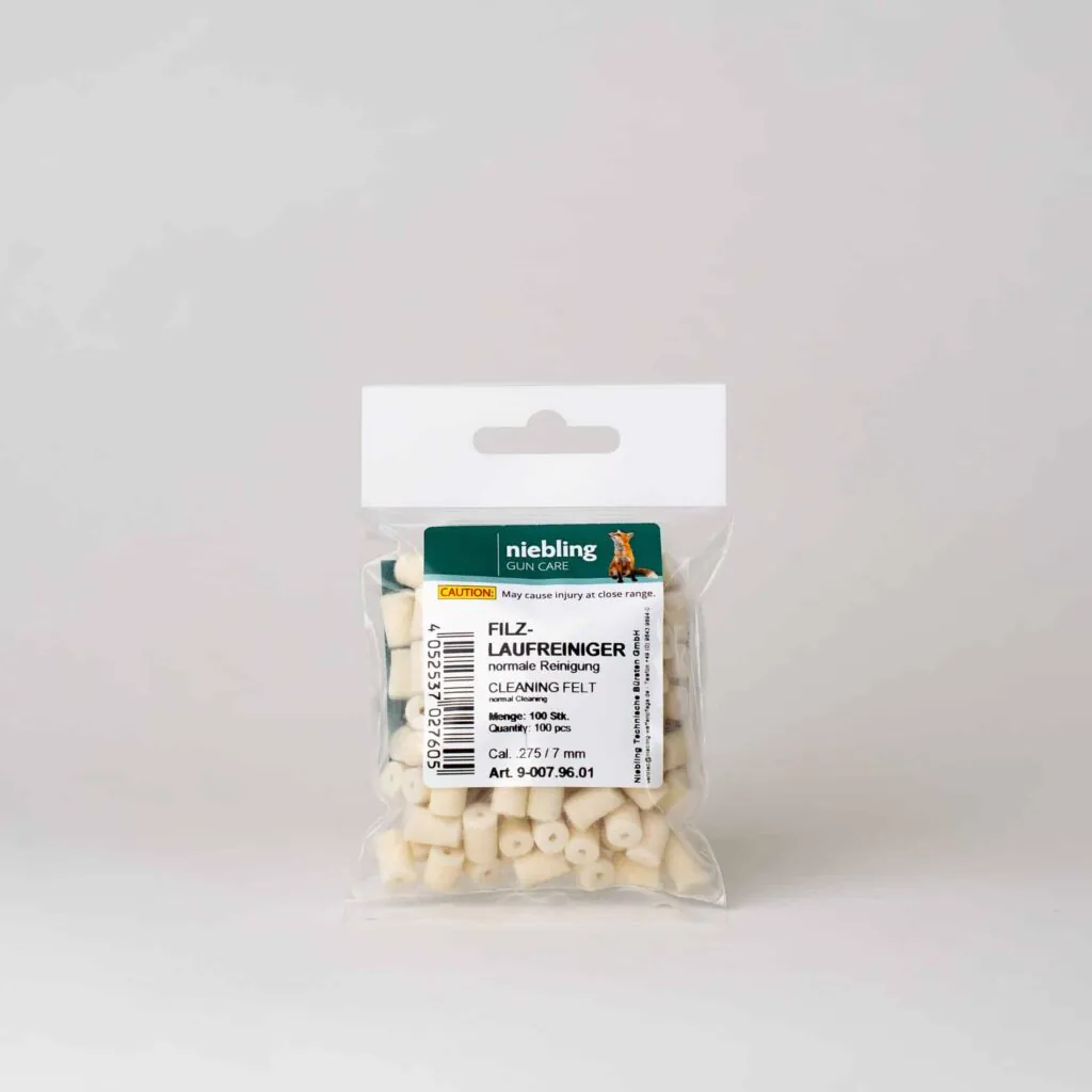 Reinigungsfilze - Normale Reinigung – 100 Stück, .275 / 7mm, Verpackung