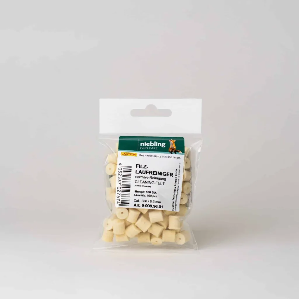 Reinigungsfilze - Normale Reinigung – 100 Stück, .338 / 8, Verpackung