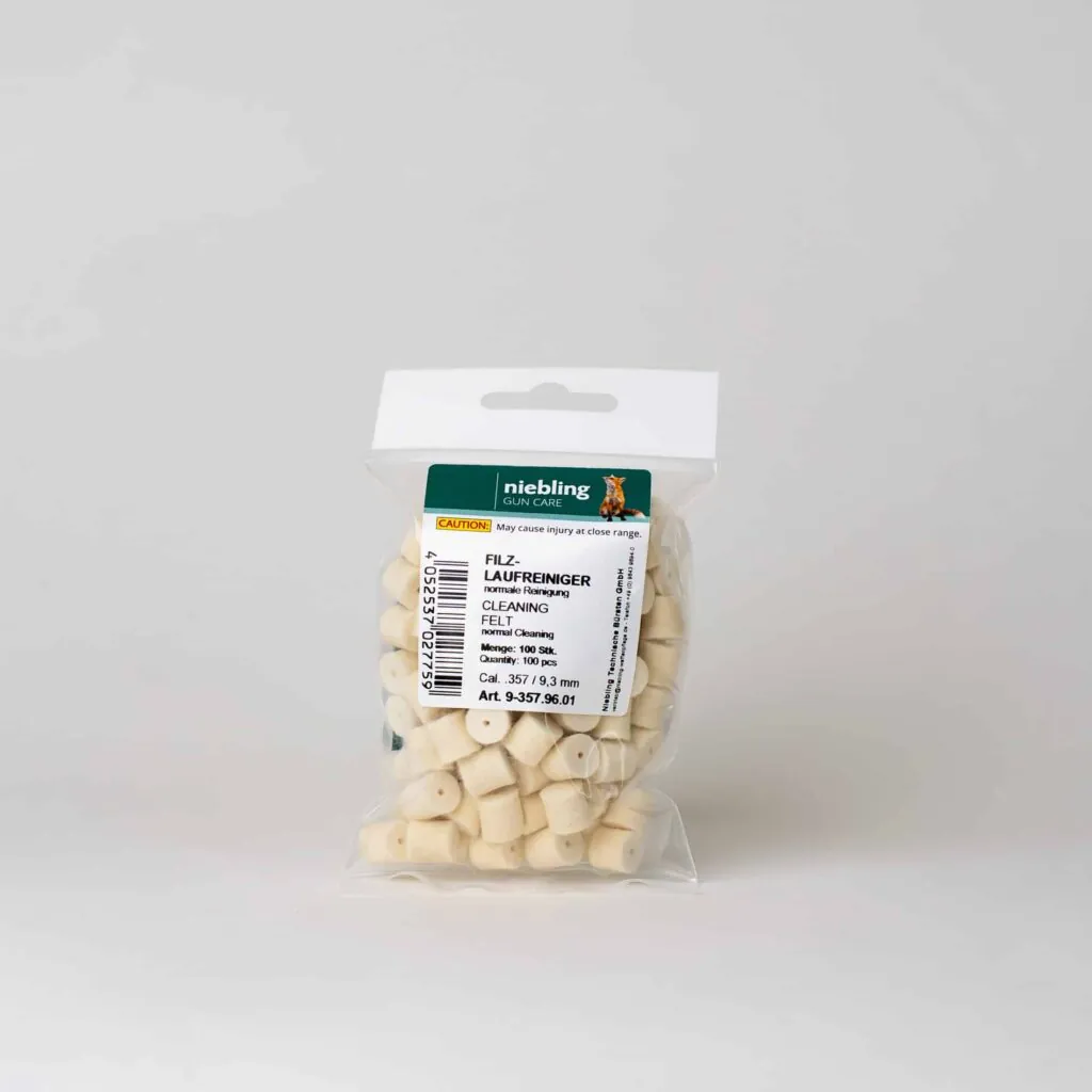 Reinigungsfilze - Normale Reinigung – 100 Stück, .357 / 9, Verpackung