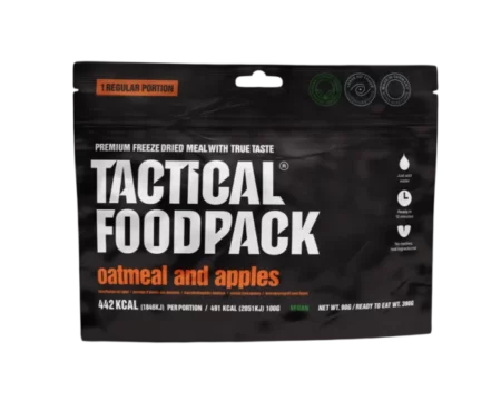 Oatmeal with apples, perfect trekking food from Tactical Foodpack