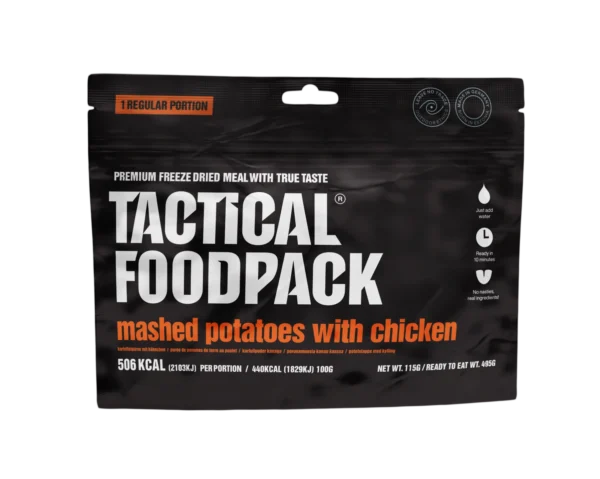 Kartoffelpüree mit Hähnchen perfekt zum zelten, von Tactical foodpack