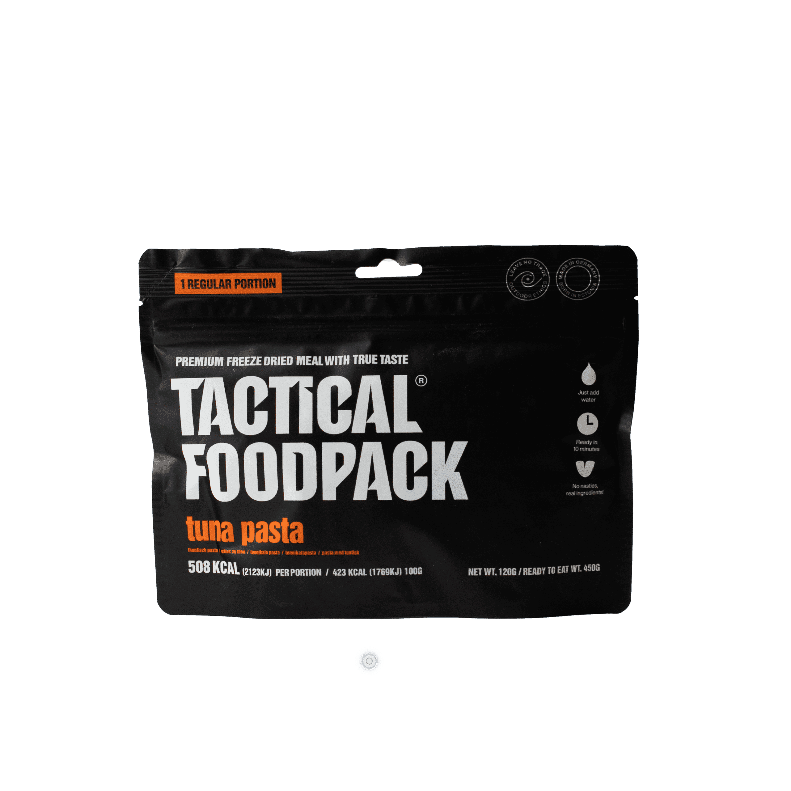 Tuhnfisch-Pasta Tactical Foodpack, auch perfekte Trekkingnahrung
