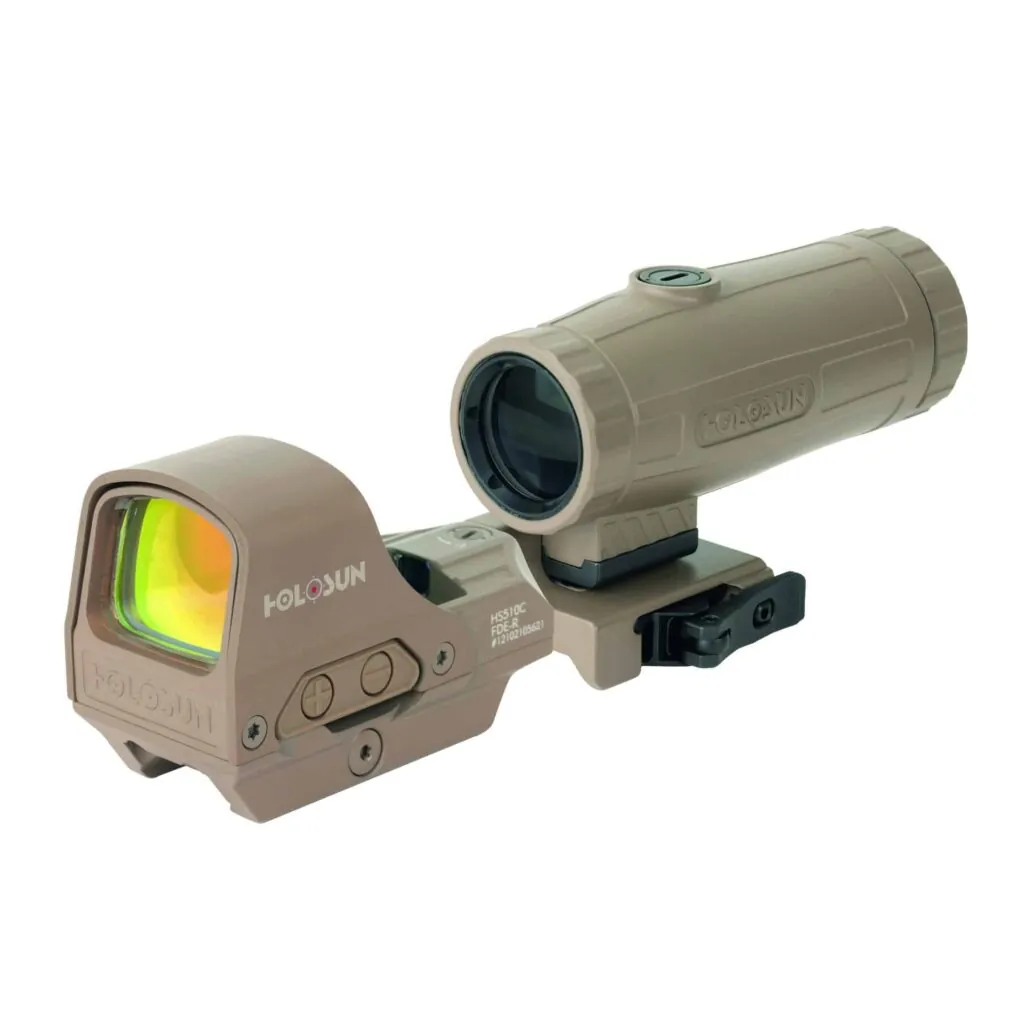 Holosun HS510C Solar Red Circle Dot Sight FDE Combo mit HM3X (3)