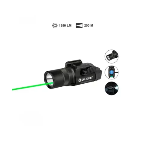 OLIGHT Baldr Pro R takt.Licht / Laser grün, 1.350 Lumen, aufladbar