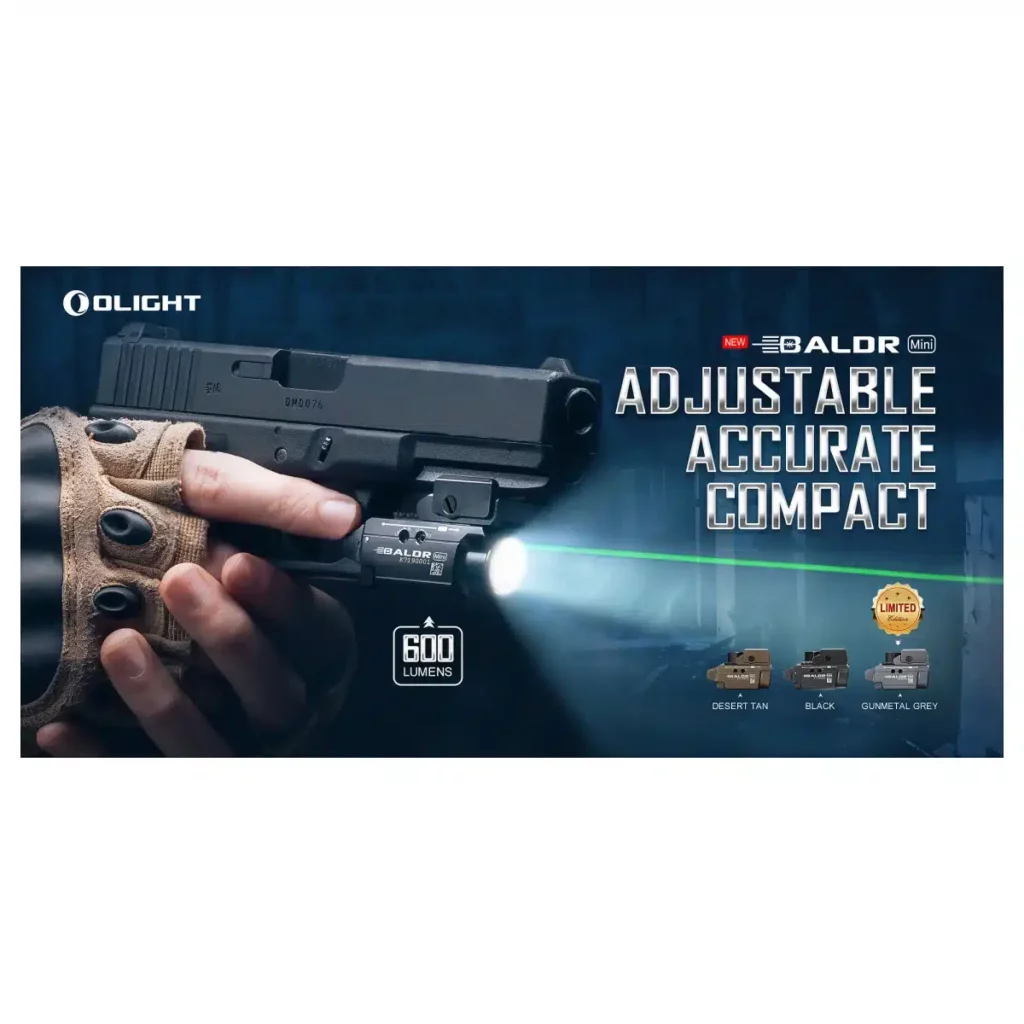 OLIGHT Baldr RL mini takt.Licht / Laser rot, 600 Lumen, aufladbar (6)