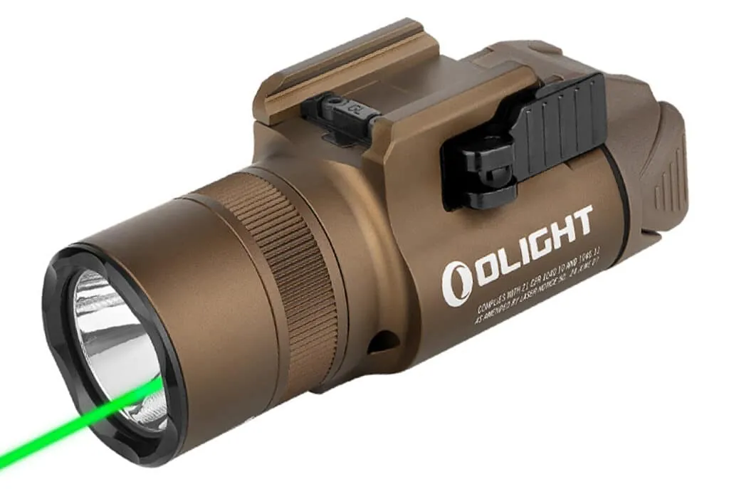 Olight Baldr Pro R Taktisches Licht mit grünem Laser TAN