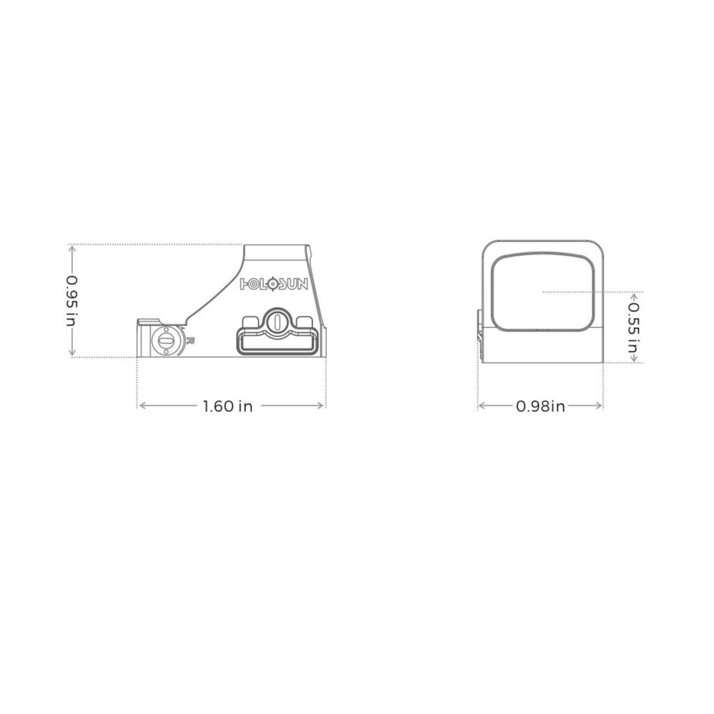 Holosun HE407K-GD-X2 Micro-Reflexvisier – Detail 7