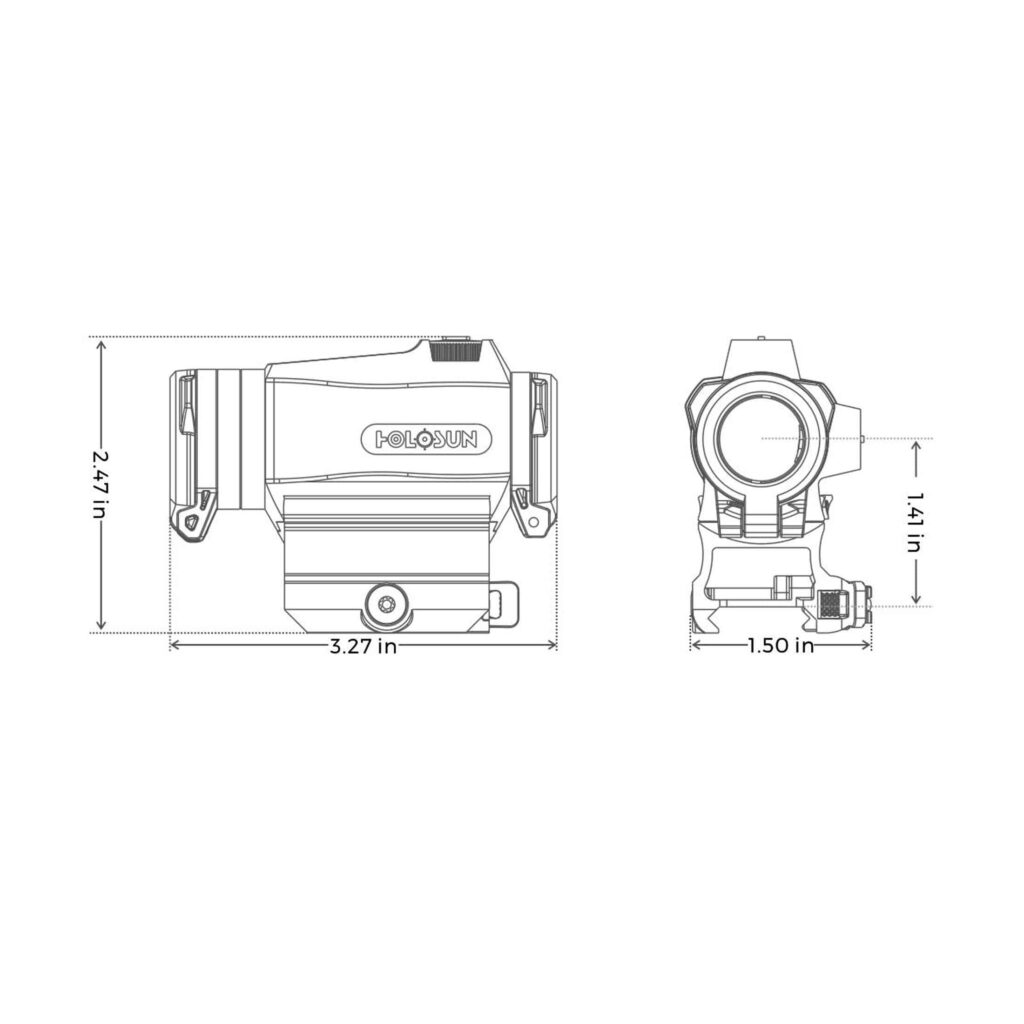 Holosun HE515C-T-GR Rotpunktvisier – Detail 7