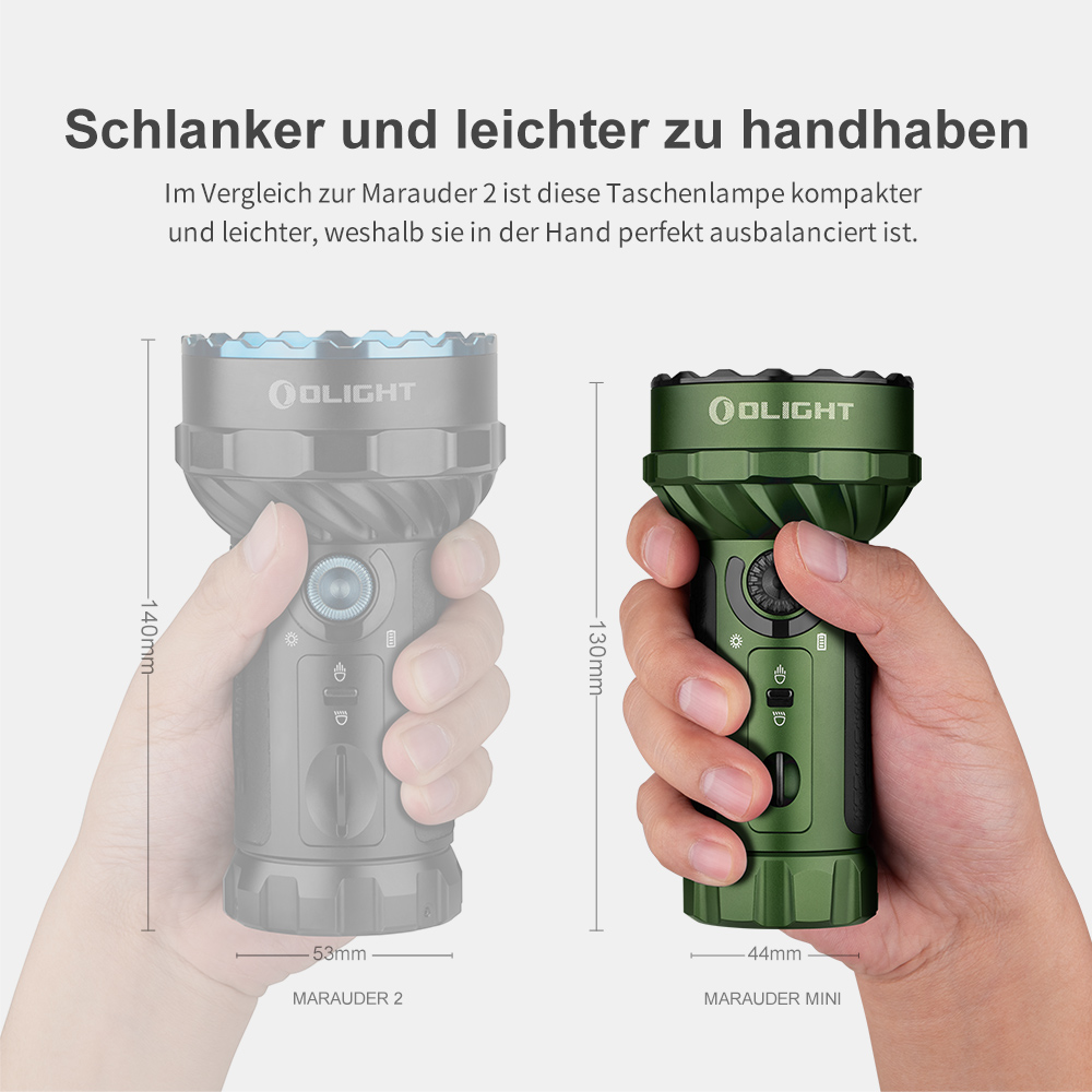 Olight Marauder Mini – kompakte Suchscheinwerfer-Lampe 7.000 Lumen (8)